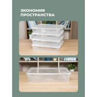 Универсальный ящик Econova Кристалл 400х335х85 мм 9 л бесцветный 431249401