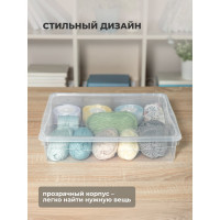 Универсальный ящик Econova Кристалл 400х335х85 мм 9 л бесцветный 431249401