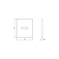 Декоративная накладка ARMADILLO на сувальдный замок PS Protector/USS BPVD, вороненый никель 42985