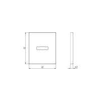 Декоративная накладка ARMADILLO на сувальдный замок PS Protector/USS CP, хром 42455