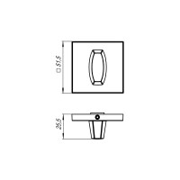 Поворотная ручка ARMADILLO WC-BOLT BK6 USS AB-7 Бронза 39273