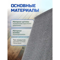 Ковровое щетинистое покрытие In'Loran в ковриках 60x90 см, мокрый асфальт 40-694