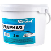 Водоэмульсионная краска Movatex Stroyka интерьерная, 3 кг Т31713