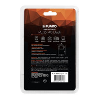 Навесной замок Fuaro PL-15-40 Black диск. 4 кл., блистер 42277