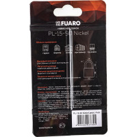 Навесной замок Fuaro PL-15-50 Nickel диск. 4 кл., блистер 42285