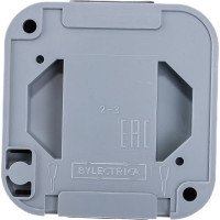 Розетка Bylectrica 1-местная ОУ с заз.конт. IP54, серия ПРАЛЕСКА АКВА, серый, РА16-297 03