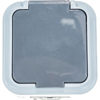 Розетка Bylectrica 1-местная ОУ с заз.конт. IP54, серия ПРАЛЕСКА АКВА, серый, РА16-297 03