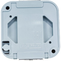 Розетка Bylectrica 1-местная ОУ с заз.конт. IP54, серия ПРАЛЕСКА АКВА, серый, РА16-297 03