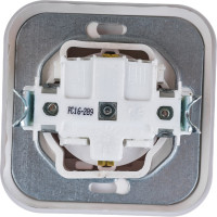 Розетка Bylectrica 1-местная СУ с заз.конт. IP44, серия ГАРМОНИЯ, белый, РС16-289