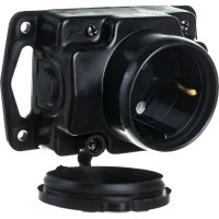 Переносная розетка Bylectrica 1-местная штепсельная с заз.конт. каучук IP44, Р16-413