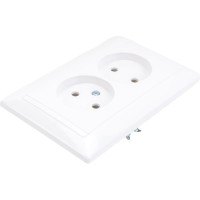 Розетка Bylectrica 2-местная СУ, серия СТИЛЬ, белый, РС16-307