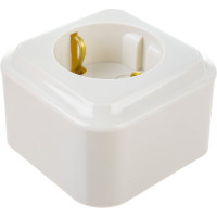 Розетка Bylectrica 1-местная ОУ с заз.конт., серия ПРАЛЕСКА, бежевый, РА16-254 бежевый