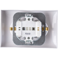 Розетка Bylectrica 2-местная СУ с заземляющим контактом, серия СТИЛЬ, белый, РС16-313