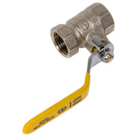 Шаровой кран для газа AQUALINK 1/2 вн-вн ручка 7101