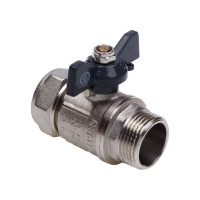 Шаровой кран AQUALINK для МП труб нар 3/4 x20 B бабочка 01310