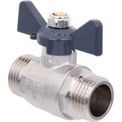 Кран шаровой AQUALINK нар-нар 1/2 B бабочка 2336 02336