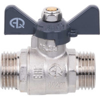 Кран шаровой AQUALINK нар-нар 1/2 B бабочка 2336 02336