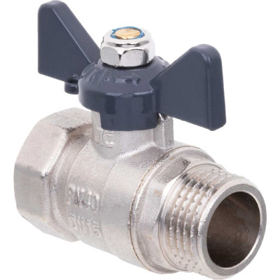 Кран шаровой AQUALINK вн-нар 1/2 B бабочка 1158 01158