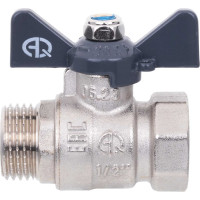 Кран шаровой AQUALINK вн-нар 1/2 B бабочка 1158 01158