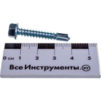 Саморез ZAMETAL 5,5х32 со сверлом и шестигранн. головкой, DIN 7504K, оц., 500 шт ZA081573