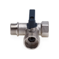 Шаровой кран AQUALINK трехпроходной 1/2 вн x 3/4 нарx 1/2 нар 01175