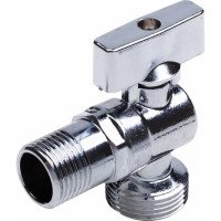 Шаровой кран AQUALINK угловой, с удлиненной резьбой 1/2 нар-1/2 нар Cr B 3969