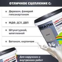 Универсальная цветная эмаль Радуга Colors ВД-АК 220 серый, 1,9 л 4630058025203 4607017515303