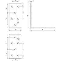 Уголок ALBERTS перфо оц. 80x80x40х2мм 330644