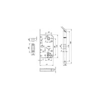 Врезная магнитная защелка PUNTO ML96WC-50 BL черный 42425