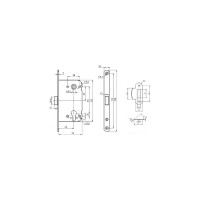 Корпус замка PUNTO PL85-50 SN матовый никель 41777