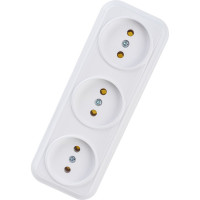 Розетка Bylectrica 3-местная ОУ, серия ВАРИАНТ, белый, РА16-0161