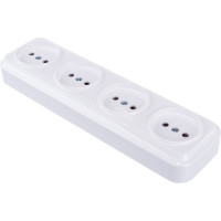 Розетка Bylectrica 4-местная ОУ, серия ВАРИАНТ, белый, РА16-0181