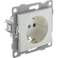 Механизм розетки GUSI ELECTRIC 1-ой с заземление, с защитной шторкой, СУ, 16А, 250В, жемчуг С10Р4-028