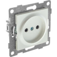 Механизм розетки GUSI ELECTRIC 1-ой без заземления, с защитной шторкой, СУ, 16А, 250В, жемчуг С11Р2-028