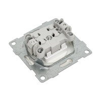 Механизм розетки GUSI ELECTRIC 1-ой без заземления, с защитными шторками, СУ, 16А, 250В, жемчуг С10Р2-028