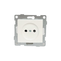 Механизм розетки GUSI ELECTRIC 1-ой без заземления, с защитными шторками, СУ, 16А, 250В, жемчуг С10Р2-028