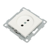 Механизм розетки GUSI ELECTRIC 1-ой без заземления, с защитными шторками, СУ, 16А, 250В, жемчуг С10Р2-028