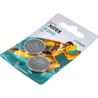Батарея Mirex, литиевая CR2032 3V 2 шт ecopack 23702-CR2032-E2