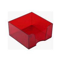 Пластбокс для бумажного блока ОСКОЛПЛАСТ 9х9х5 см, бордо прозрачный 995-07