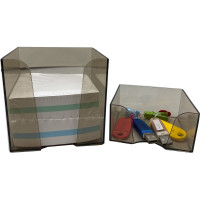 Пластбокс для бумажного блока ОСКОЛПЛАСТ 9х9х5 см, розовый 995-11