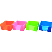 Пластбокс для бумажного блока ОСКОЛПЛАСТ 9х9х5 см, розовый 995-11