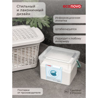 Ведро для стирального порошка Econova 235х210х162 мм бесцветный 431226301