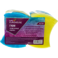 Хозяйственные губки EUROHOUSE LUX Лабрис 4 шт 13936
