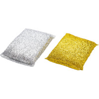 Губка EUROHOUSE из поролона с металлической нитью, серебро+золото, 2 шт 13300