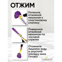 Веревочная швабра EUROHOUSE из микрофибры 4829