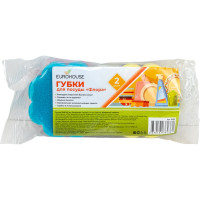 Губка для посуды EUROHOUSE Флора 2 шт 13935