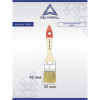 Плоская кисть DeltaRoll с деревянной ручкой, 35x8 мм 12635