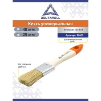 Плоская кисть DeltaRoll с деревянной ручкой, 25x8 мм 12625