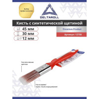 Кисть DeltaRoll с красной ручкой, светлая щетина, 30x12 мм 12730