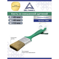 Кисть DeltaRoll с зеленой ручкой, смешанная щетина, 40x13 мм 12840